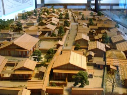復原町並の模型